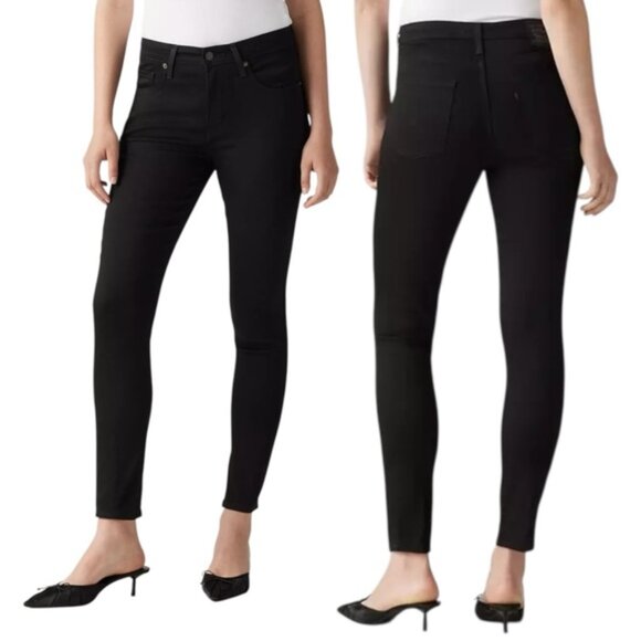 Levi’s 721 High Rise Skinny Jeans Soft Black 28 - Picture 1 of 15